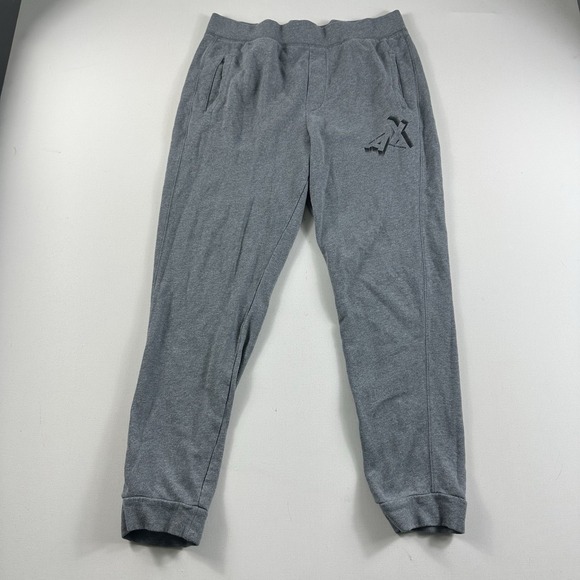 Armani Exchange Jogger Sweatpants Mens Large Gray Fleece Drawstring‎ Lounge - Picture 1 of 9